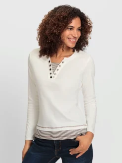 T-shirt à encolure ronde pur coton