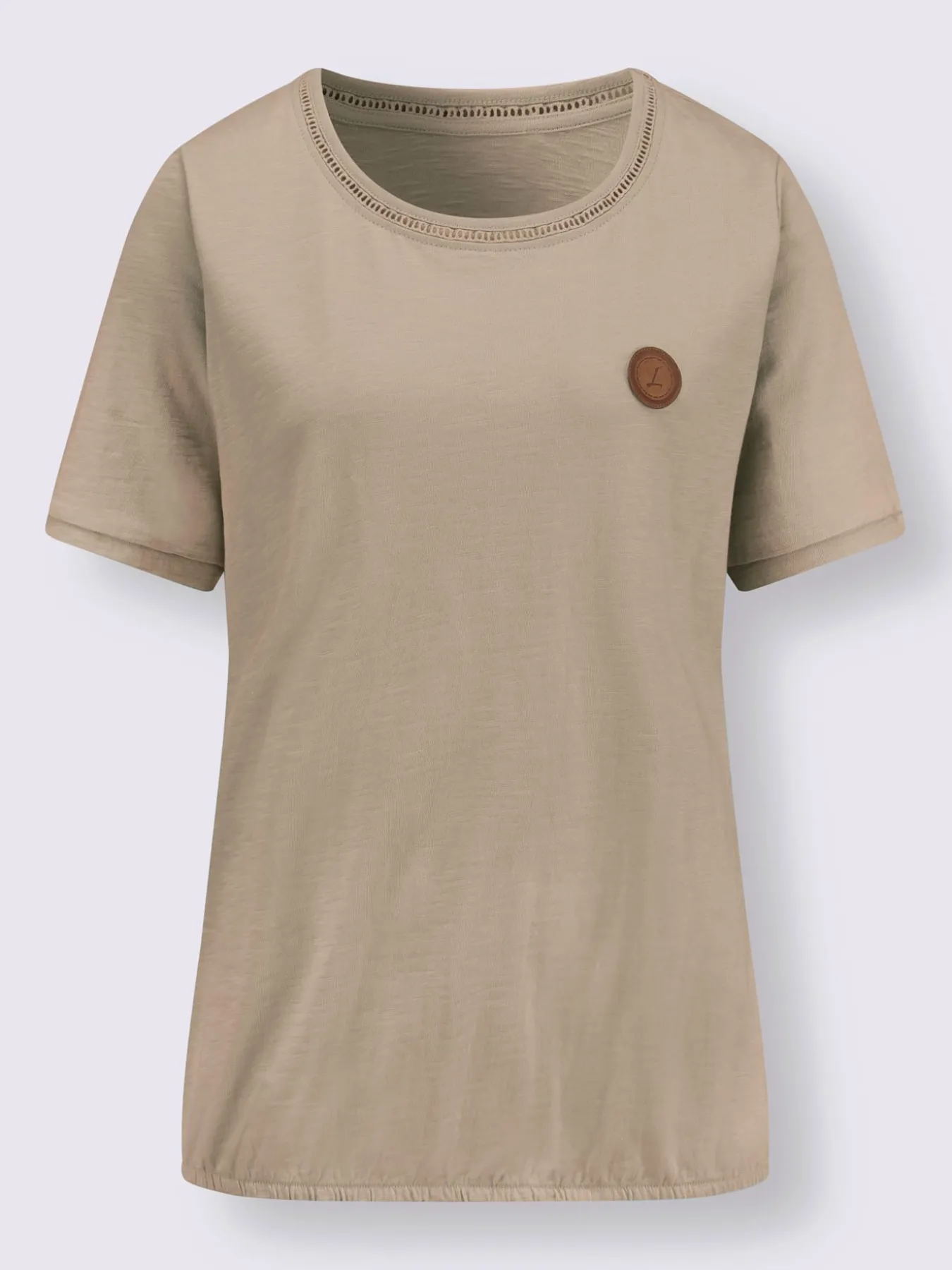 T-shirt à encolure ronde pur coton