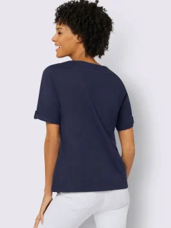 T-shirt à encolure ronde pur coton