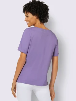 T-shirt à encolure ronde pur coton