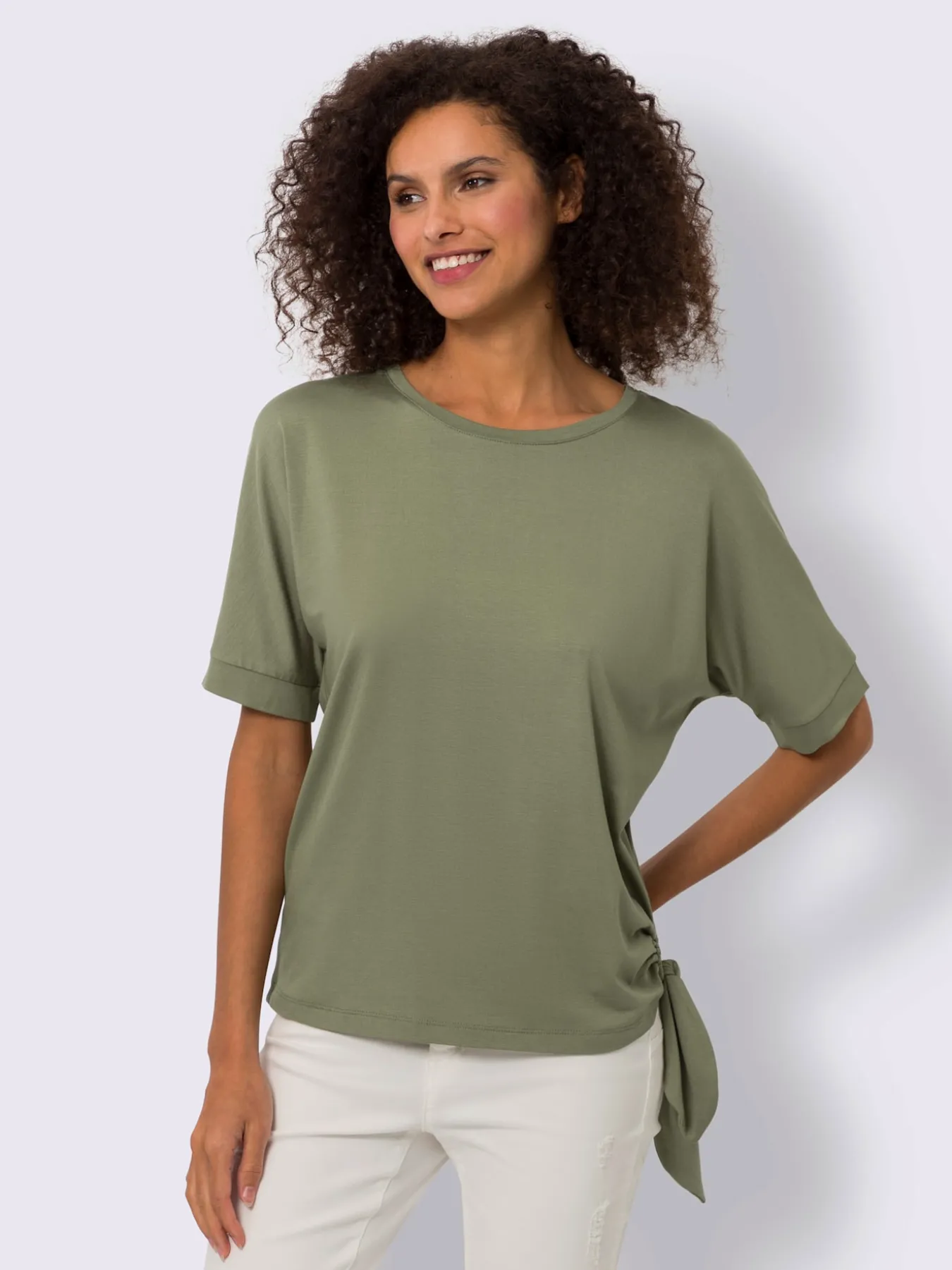 T-shirt à encolure ronde qualité viscose douce