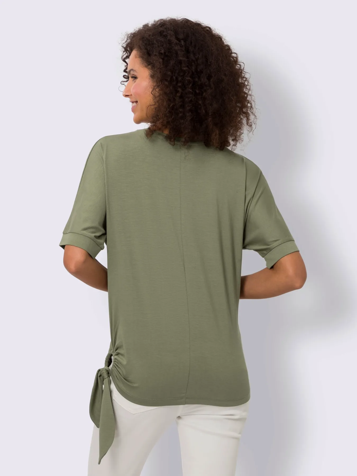 T-shirt à encolure ronde qualité viscose douce