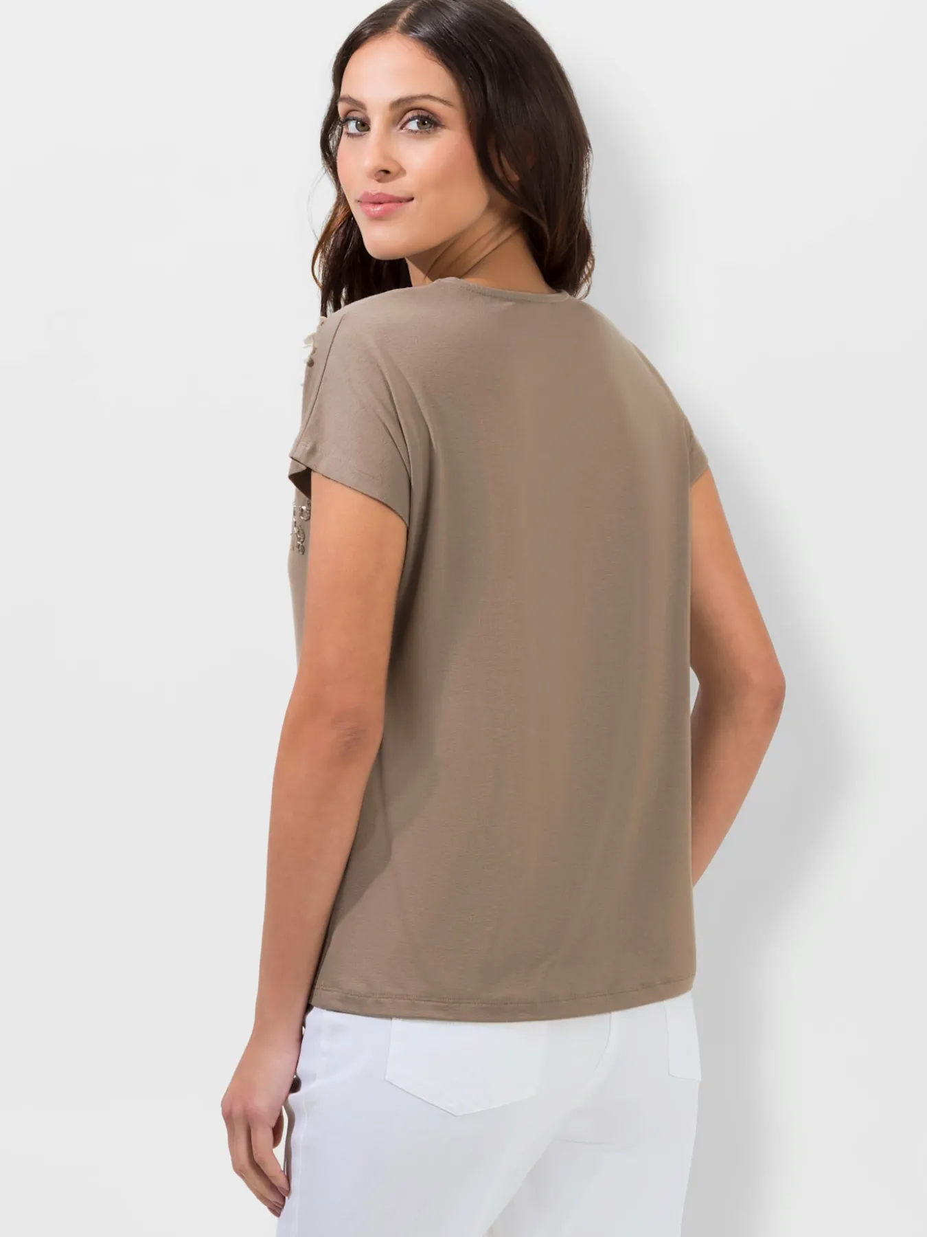 T-shirt à encolure ronde viscose