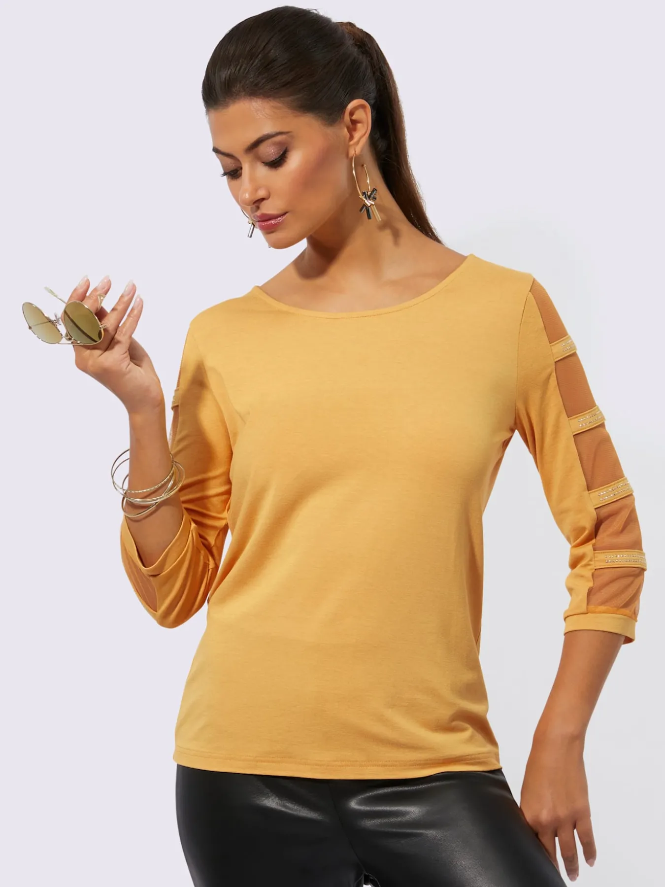 T-shirt à manches 3/4 avec viscose (ecovero)