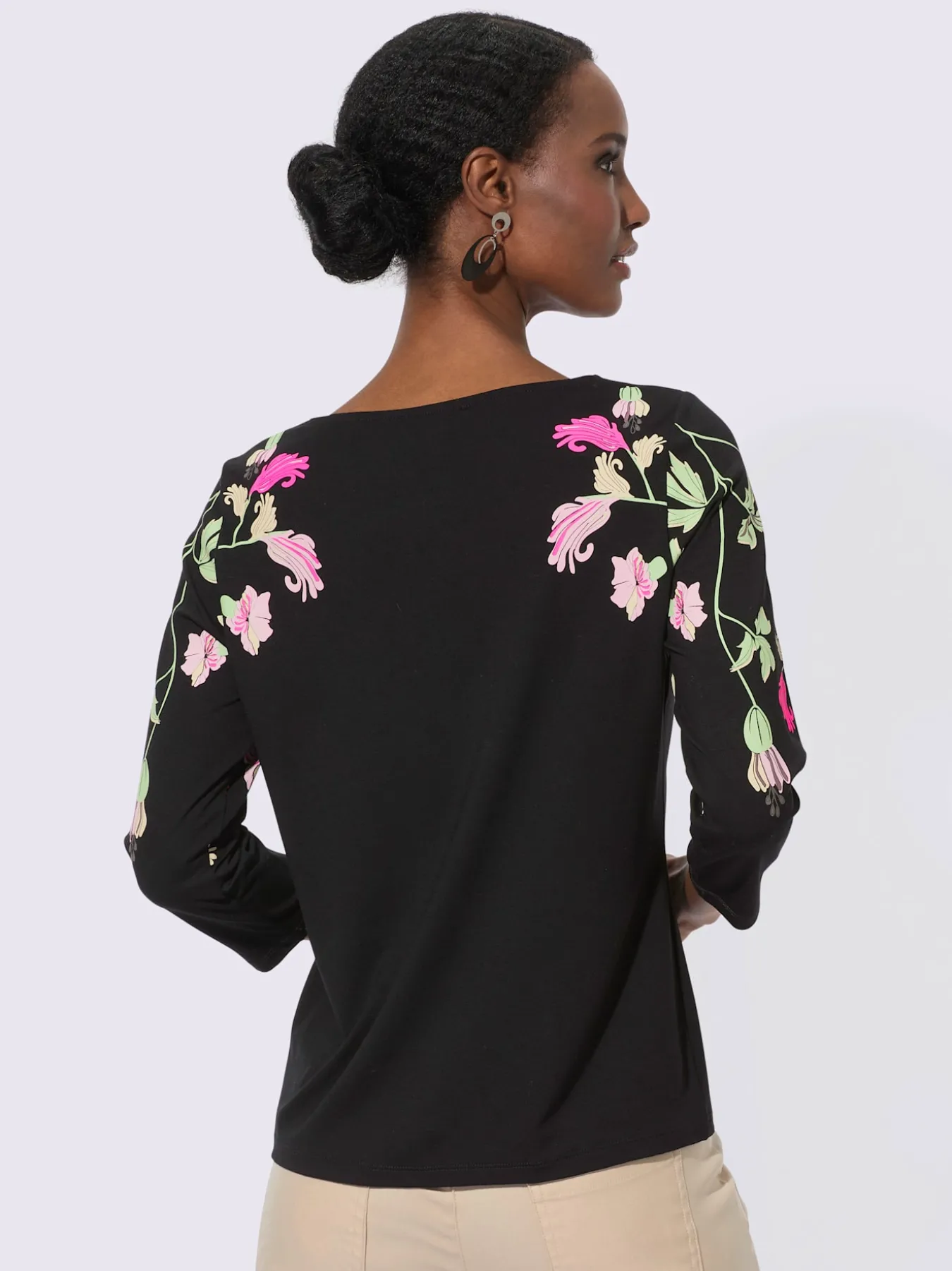 T-shirt à manches 3/4 avec viscose (ecovero)