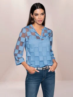 T-shirt à manches 3/4 effet vaporeux chic