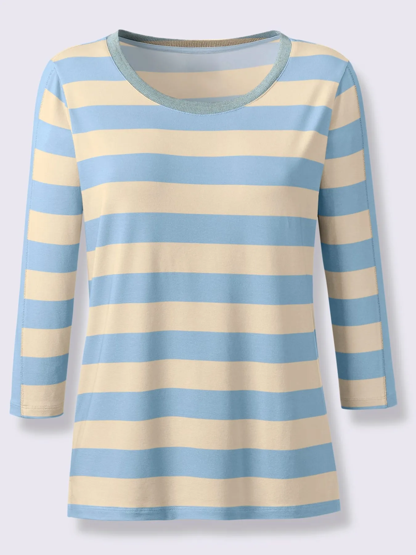 T-shirt à manches 3/4 fil fantaisie brillant