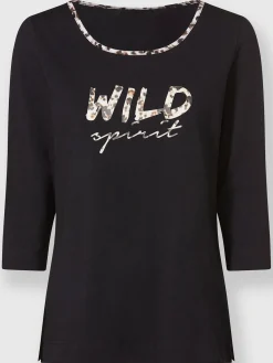 T-shirt à manches 3/4 inscription tendance