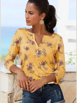 T-shirt à manches 3/4 lot de 2 pratique