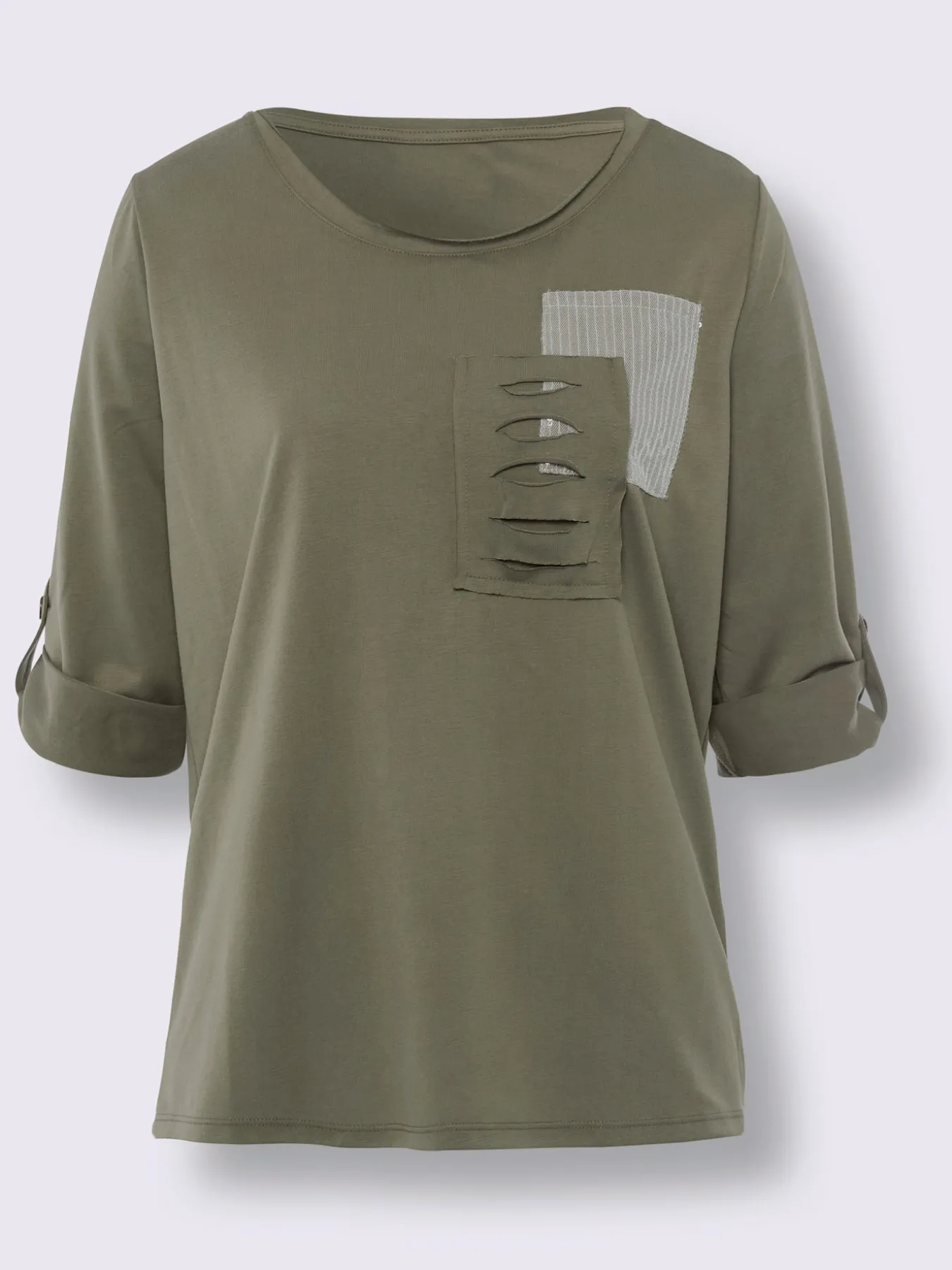 T-shirt à manches 3/4 mélange de viscose doux