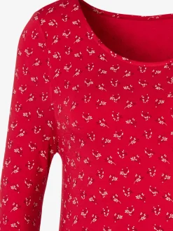T-shirt à manches 3/4 petit nœud et découpe à la finition des manches
