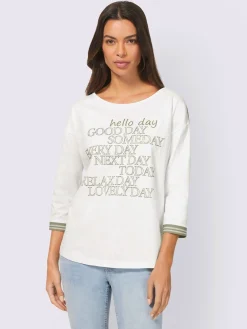 T-shirt à manches 3/4 pur coton