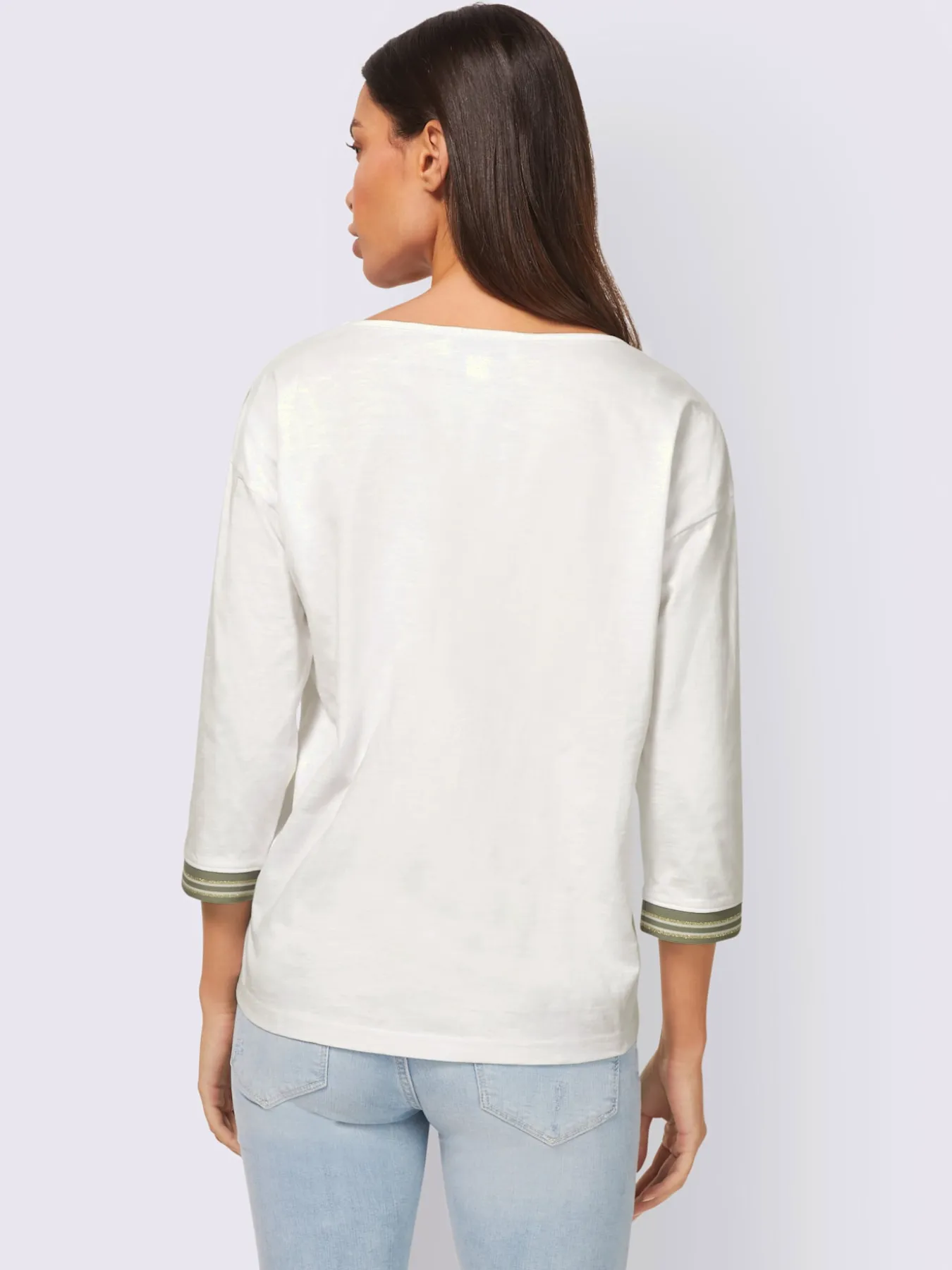 T-shirt à manches 3/4 pur coton