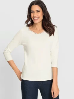 T-shirt à manches 3/4 qualité coton doux sur la peau