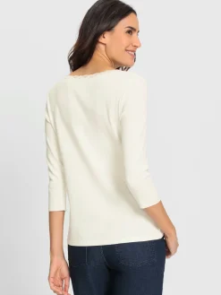 T-shirt à manches 3/4 qualité coton doux sur la peau