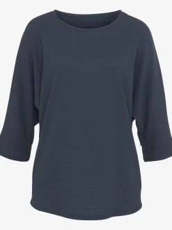 T-shirt à manches 3/4 qualité crêpe structurée
