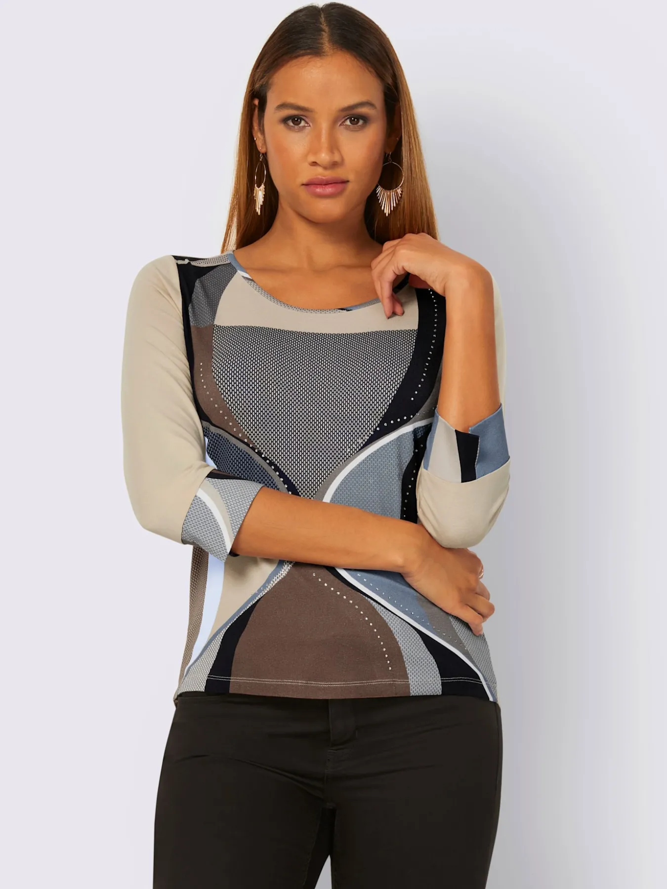 T-shirt à manches 3/4 viscose