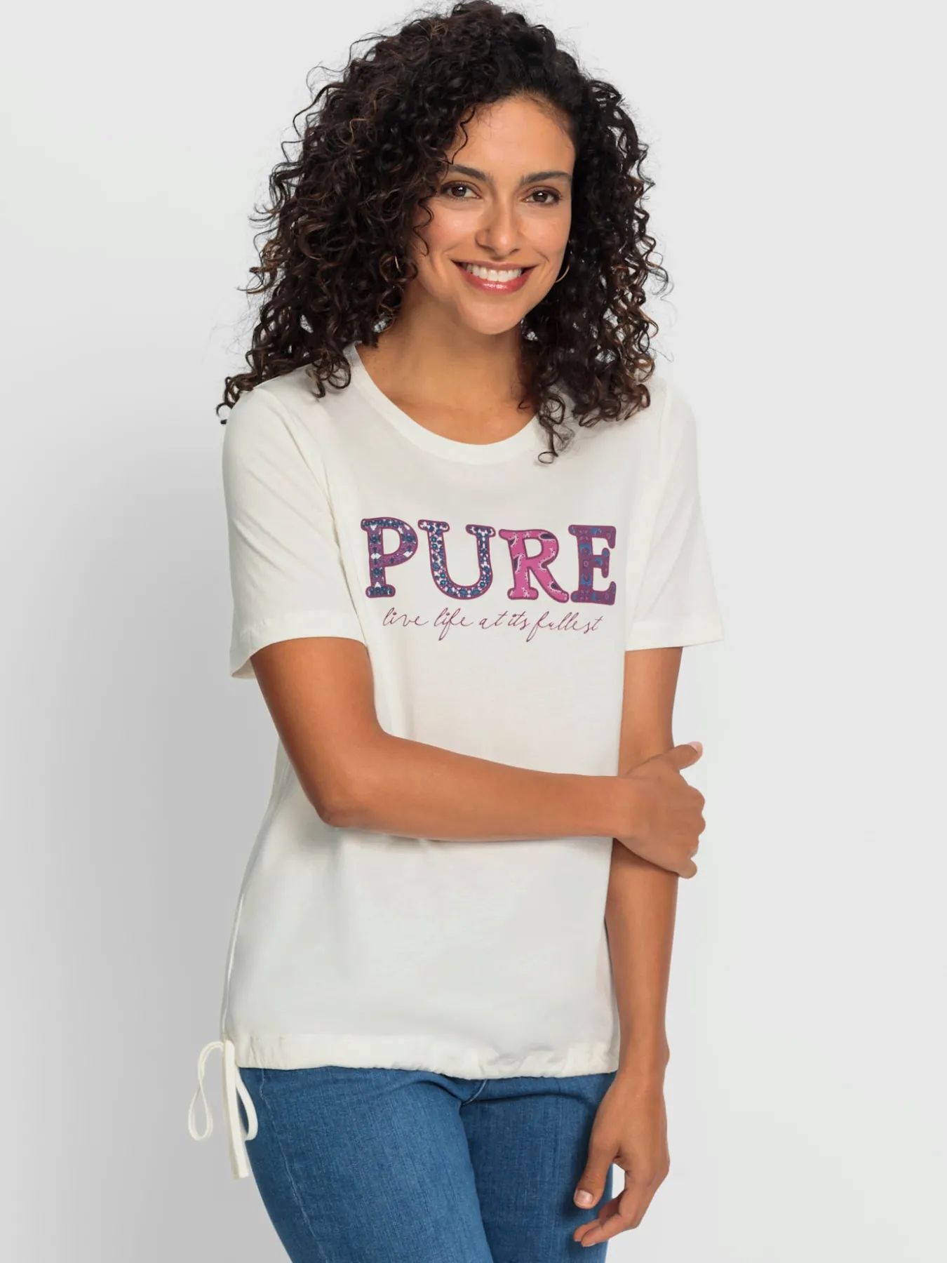 T-shirt à manches courtes 50% coton et 50% modal