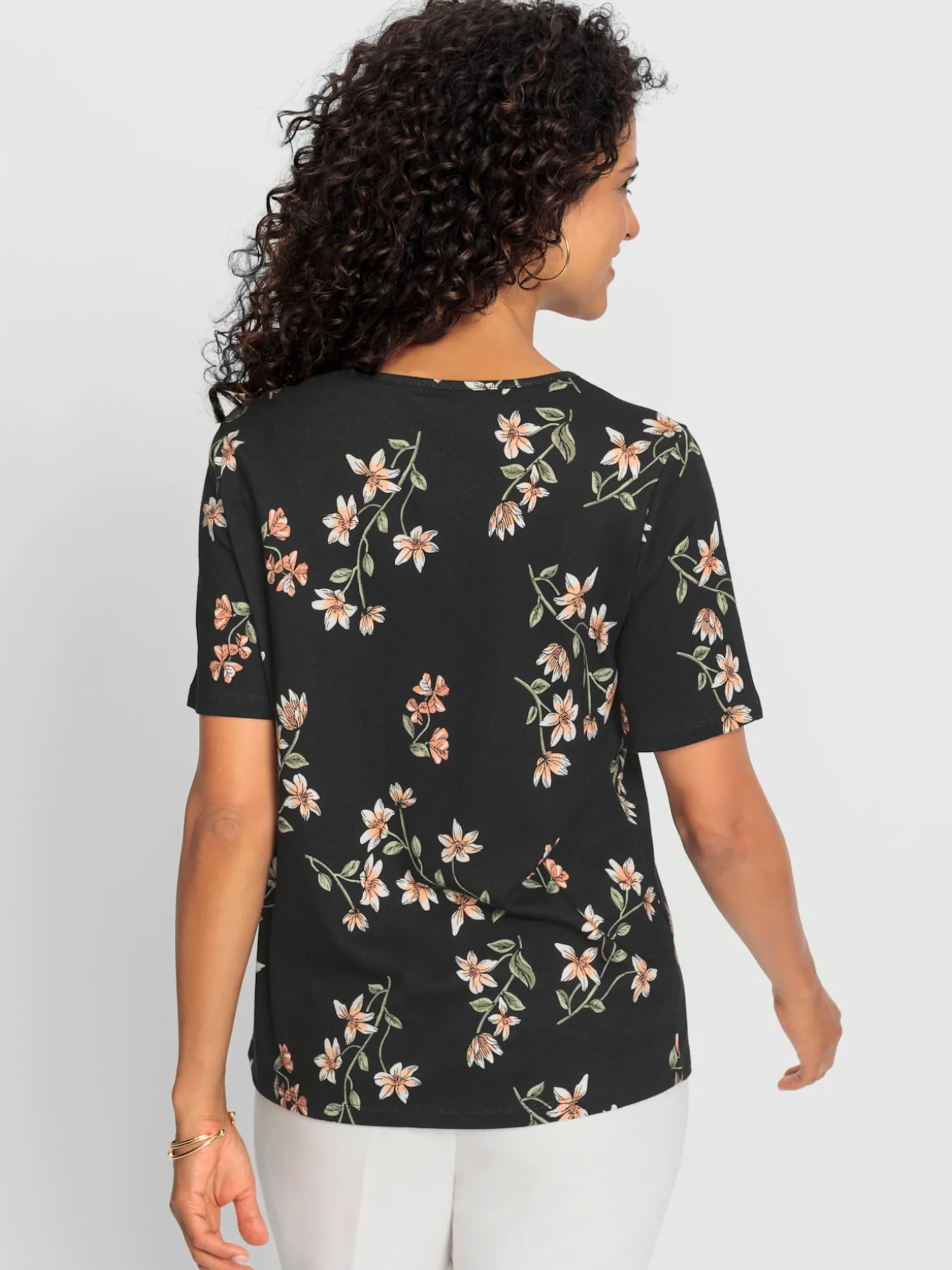 T-shirt à manches courtes 50% coton et 50% modal