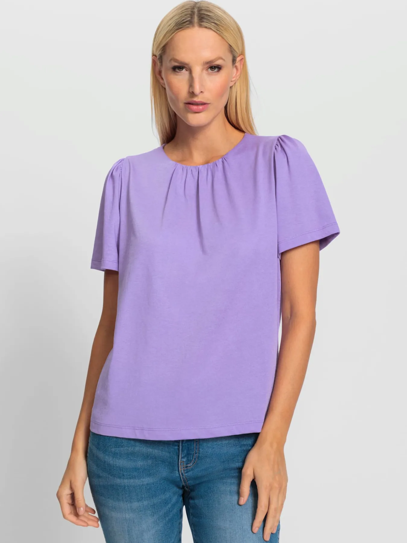 T-shirt à manches courtes brillance discrète