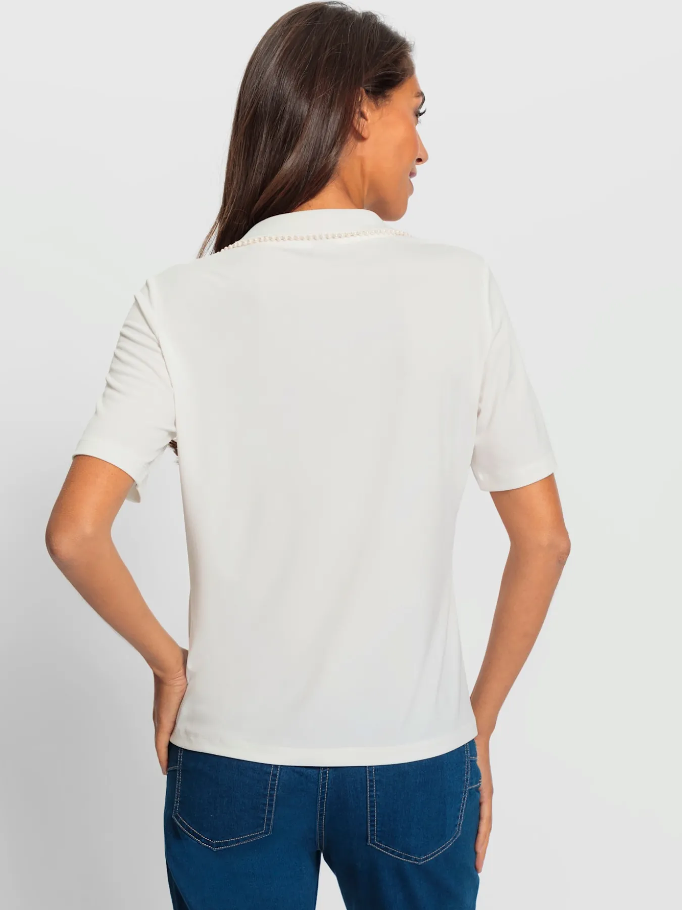 T-shirt à manches courtes col polo tendance