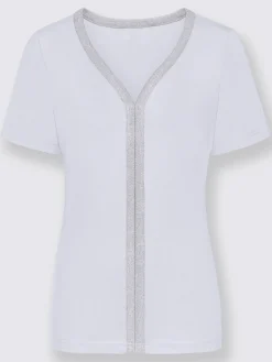 T-shirt à manches courtes détails argentés