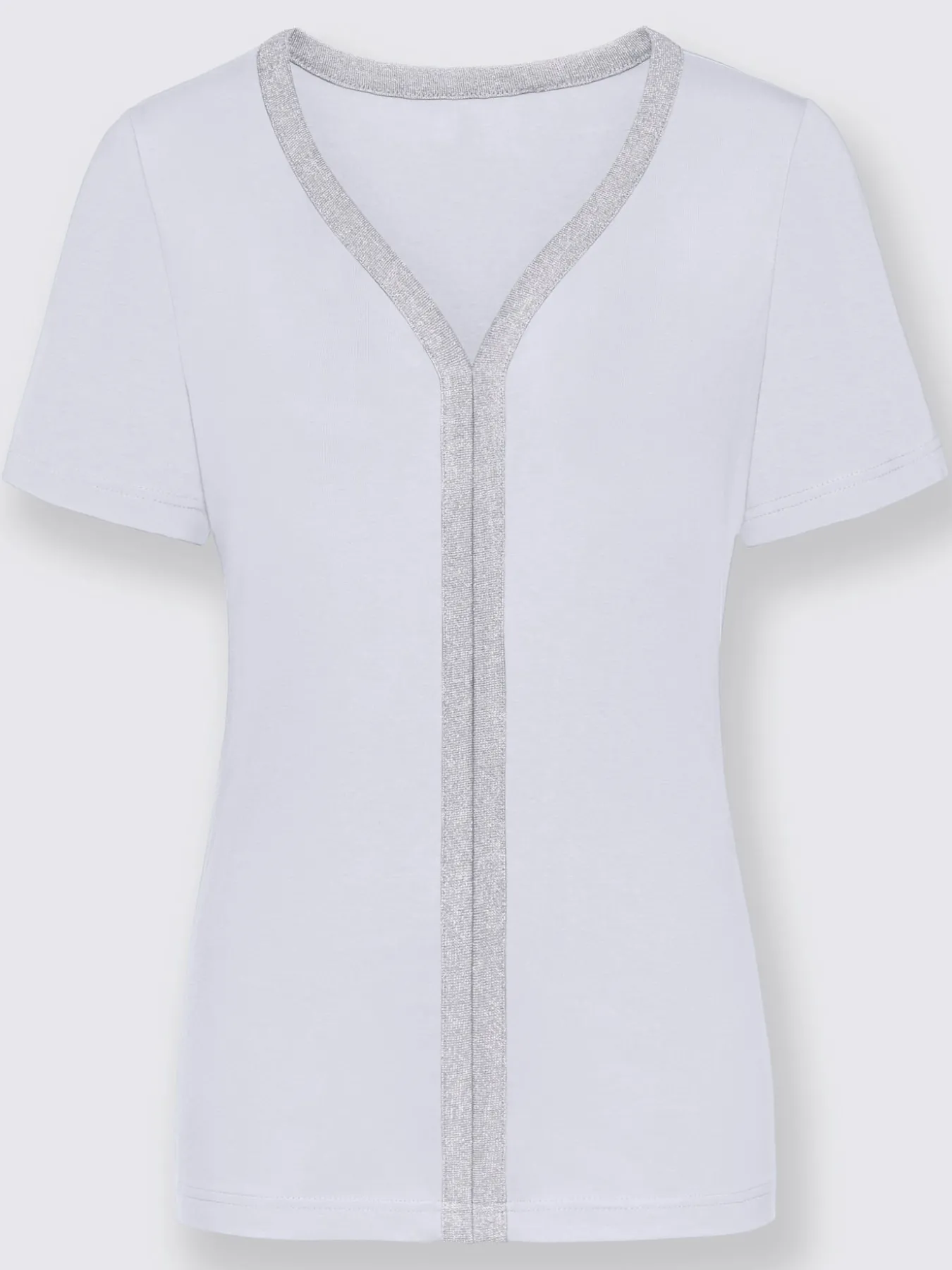 T-shirt à manches courtes détails argentés