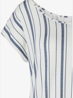 T-shirt à manches courtes design tendance avec rayures verticales