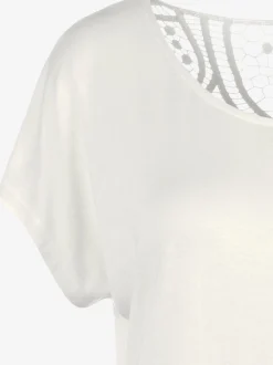 T-shirt à manches courtes empiècement en crochet doux au dos
