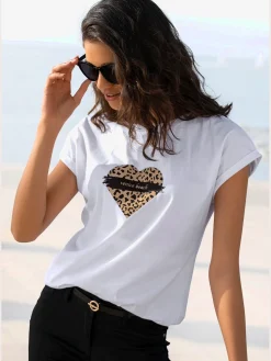 T-shirt à manches courtes encolure ronde