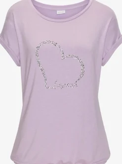 T-shirt à manches courtes imprimé cœur lascana