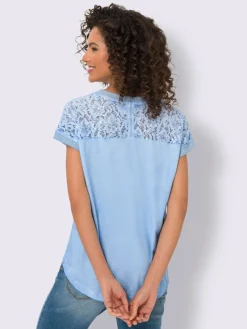 T-shirt à manches courtes imprimé feuille brillant