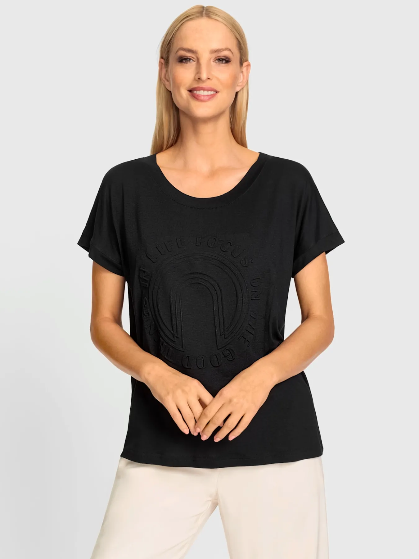 T-shirt à manches courtes imprimé à effet 3d