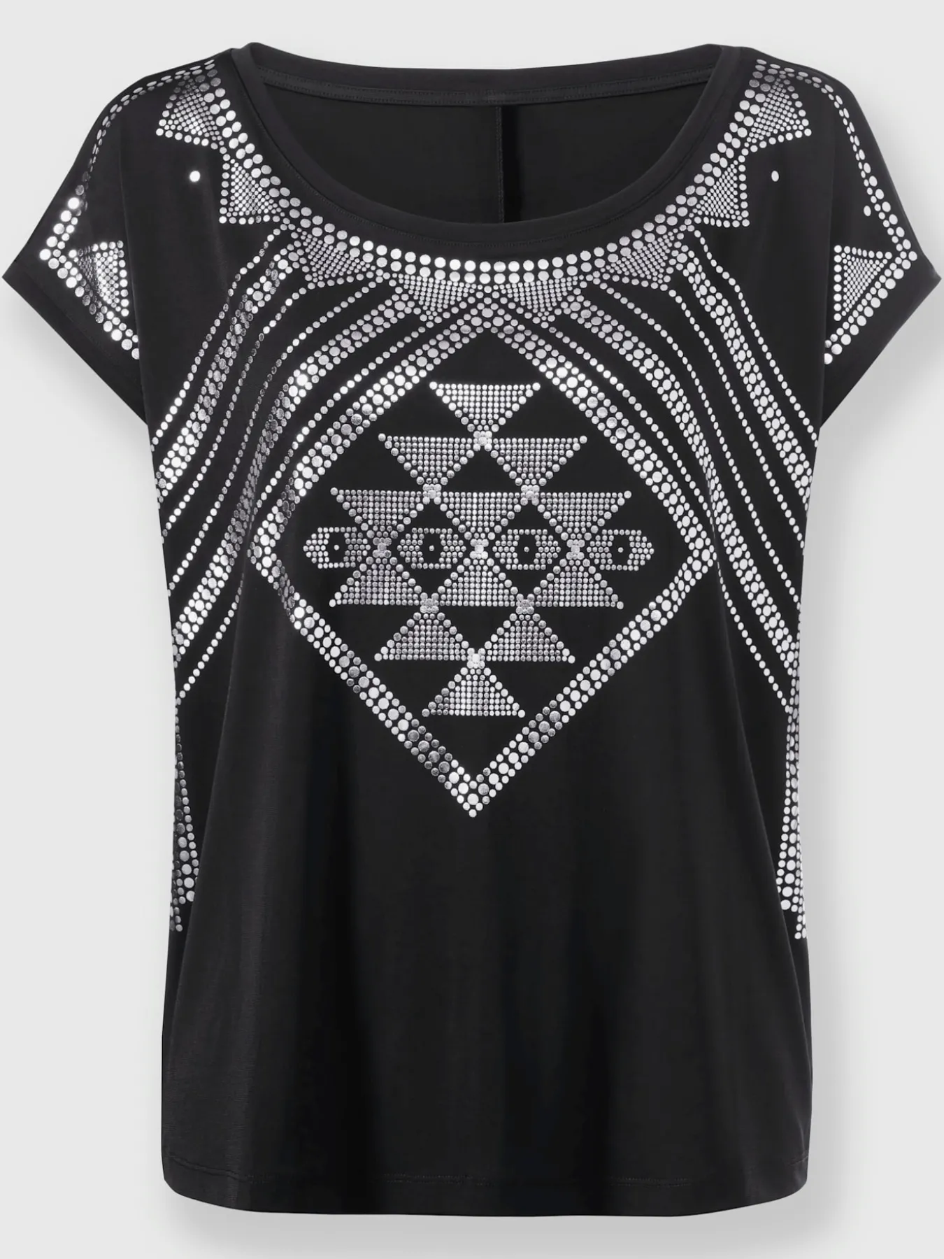 T-shirt à manches courtes imprimé feuille brillant