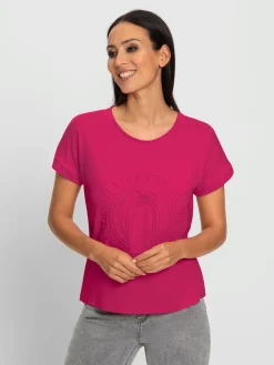 T-shirt à manches courtes imprimé à effet 3d