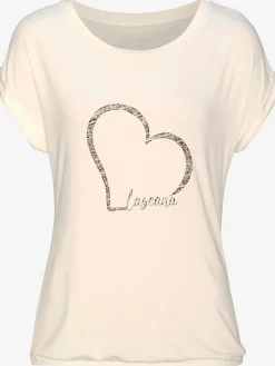 T-shirt à manches courtes imprimé cœur lascana
