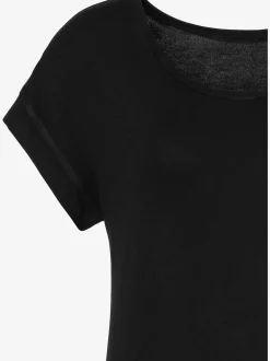 T-shirt à manches courtes large bordure à la finition des manches