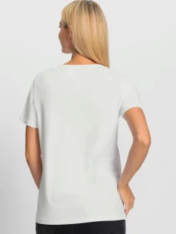 T-shirt à manches courtes motif imprimé devant