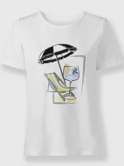 T-shirt à manches courtes motif imprimé devant