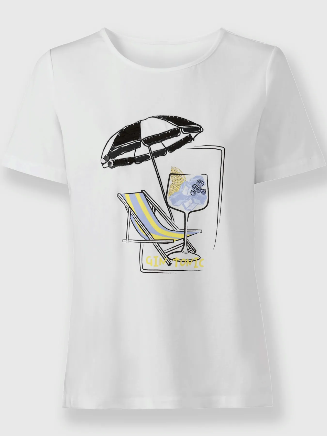 T-shirt à manches courtes motif imprimé devant
