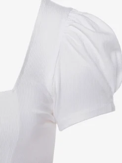 T-shirt à manches courtes manches bouffantes courtes