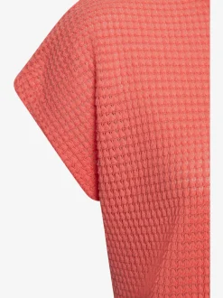 T-shirt à manches courtes matière gaufrée légèrement transparente