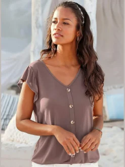 T-shirt à manches courtes manches courtes chauve-souris