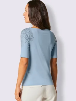 T-shirt à manches courtes mélange coton et lyocell de qualité