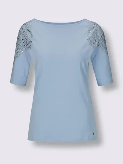 T-shirt à manches courtes mélange coton et lyocell de qualité