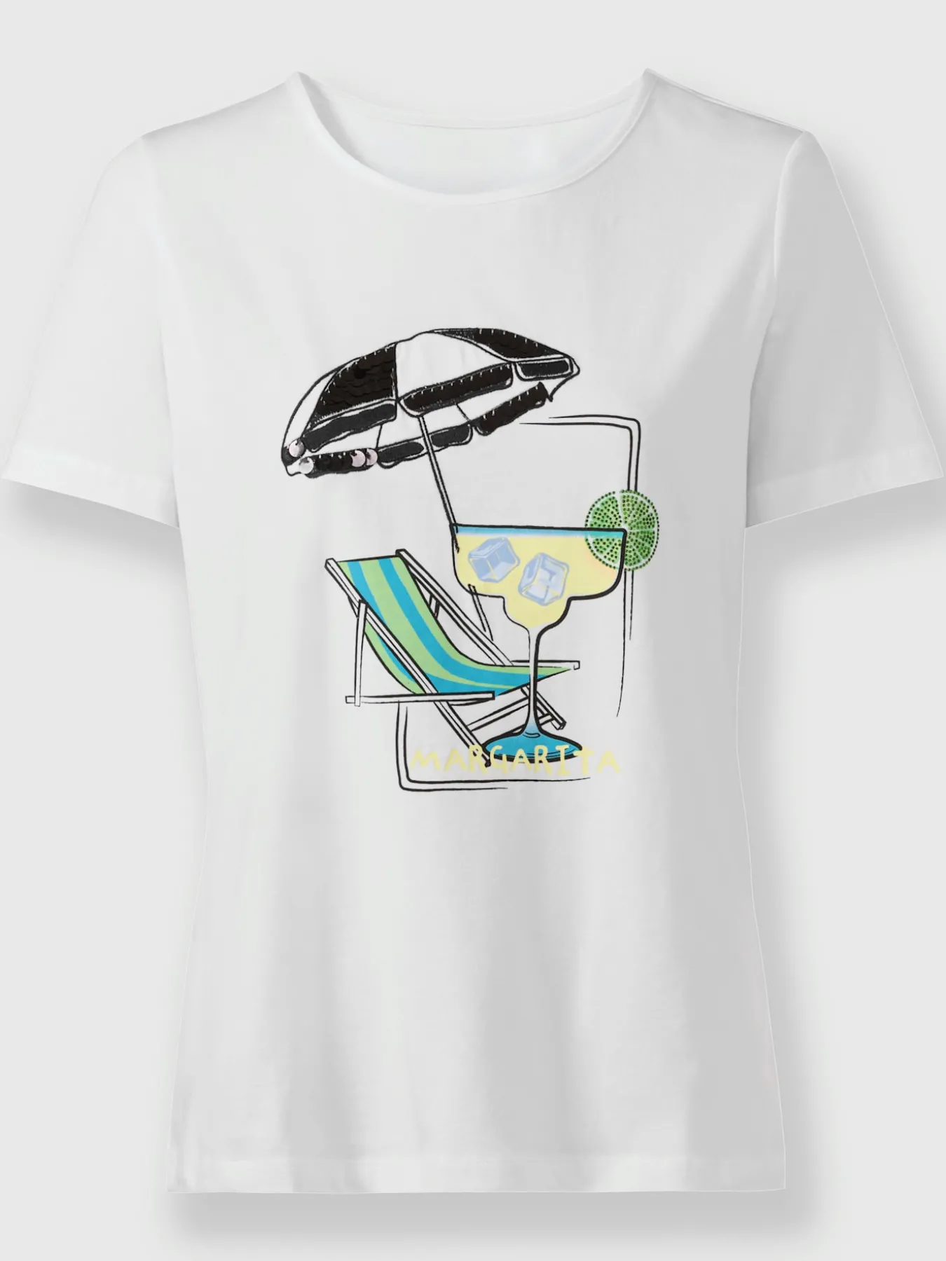 T-shirt à manches courtes motif imprimé devant