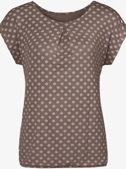 T-shirt à manches courtes plis tendance à l'encolure