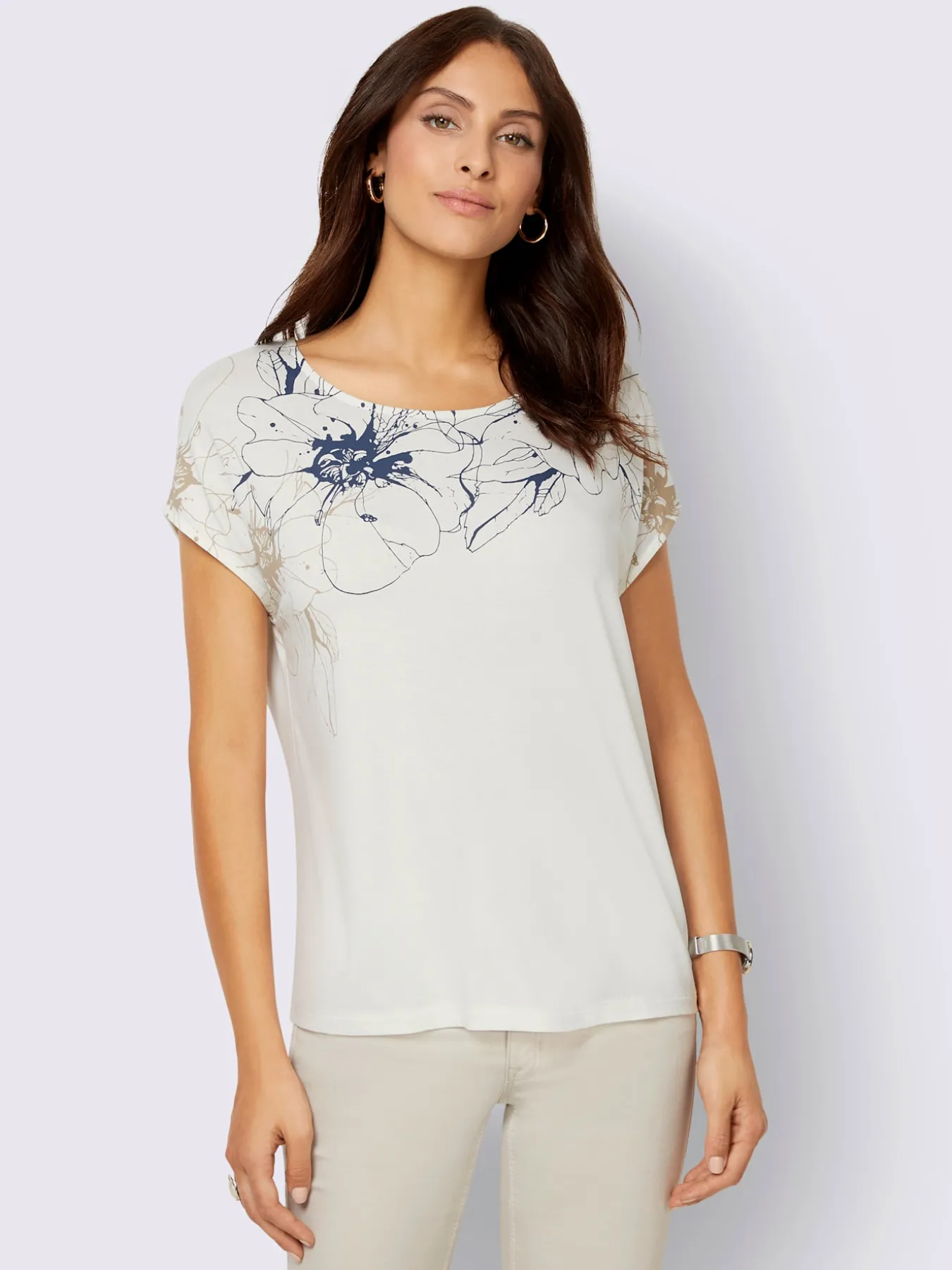 T-shirt à manches courtes qualité viscose douce