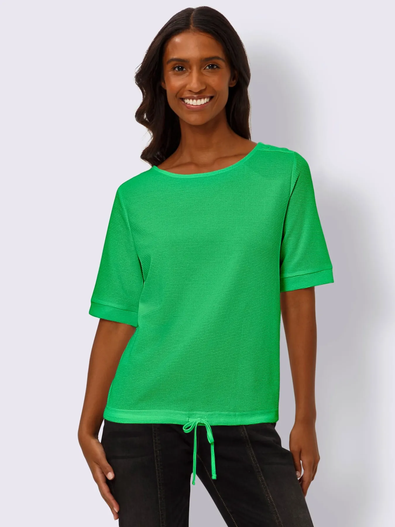 T-shirt à manches courtes qualité finement structurée