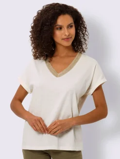 T-shirt à manches courtes ruban à l'encolure